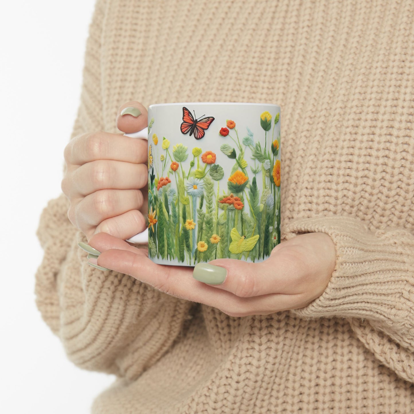 Artistic Mug - Felted Butterflies 3