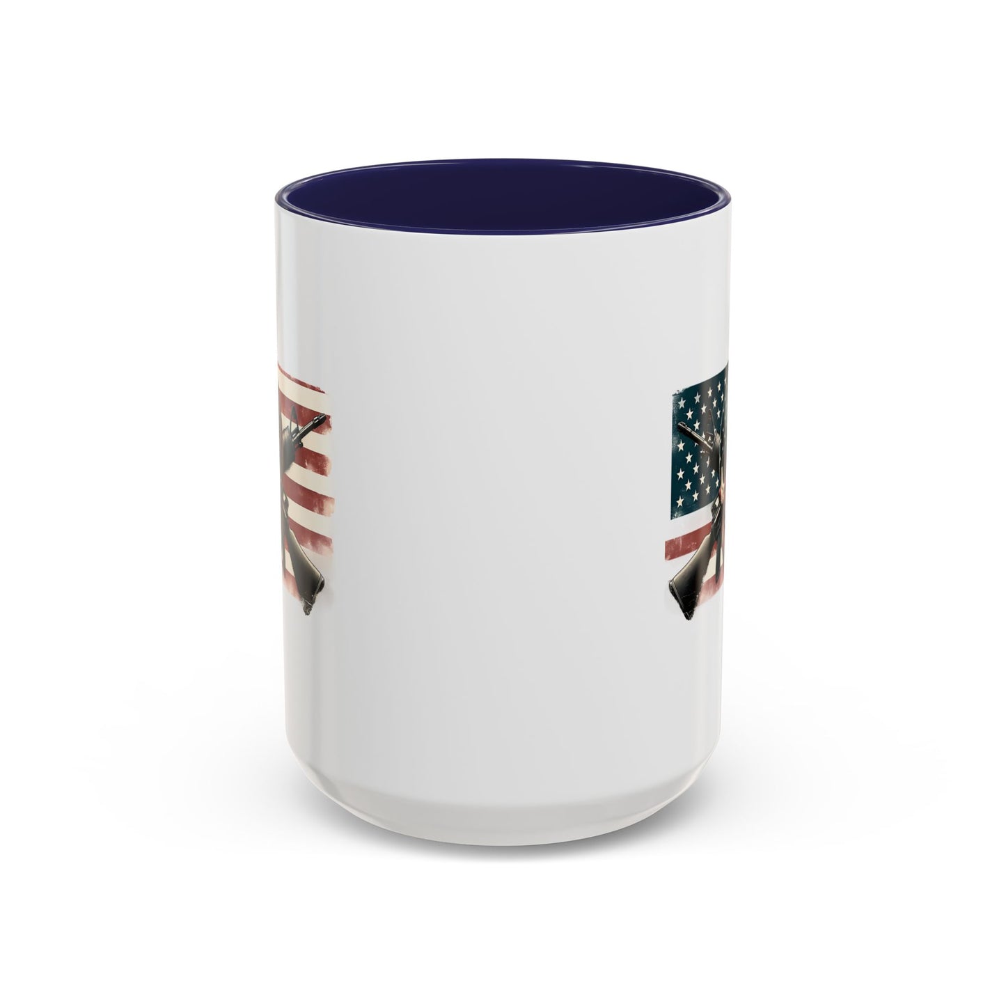 4th of July Mug - Skull Guns Flag