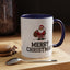 Christmas Mug - Merry Christmas Black Text Santa Walking