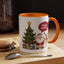 Christmas Mug - Happy Holidays Callout Santa Tree Presents Reindeer