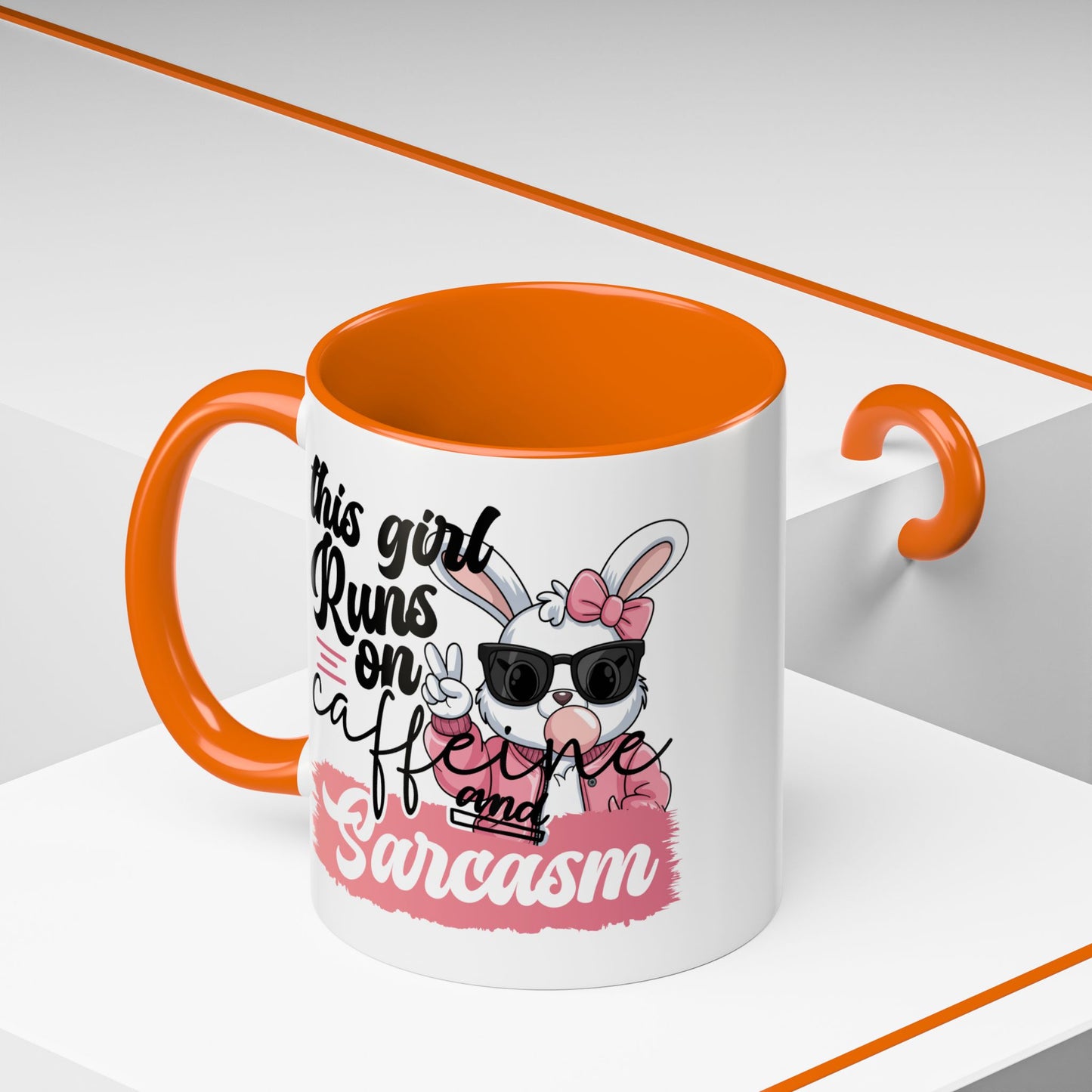 Humor Mug - This Girl Runs on Caffeine & Sarcasm