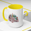 Christmas Mug - Merry Christmas Tartan Text Trees Presents