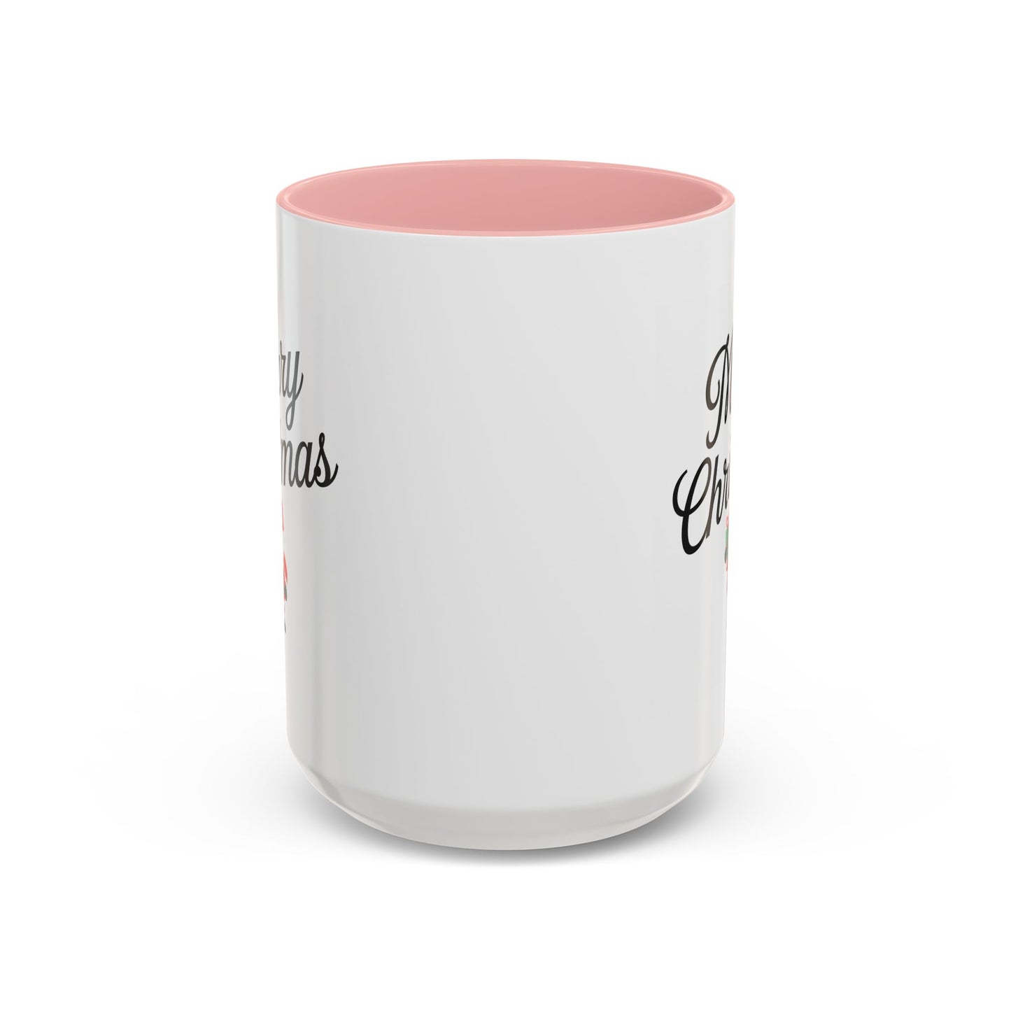 Christmas Mug - Merry Christmas Black Text Santa Present