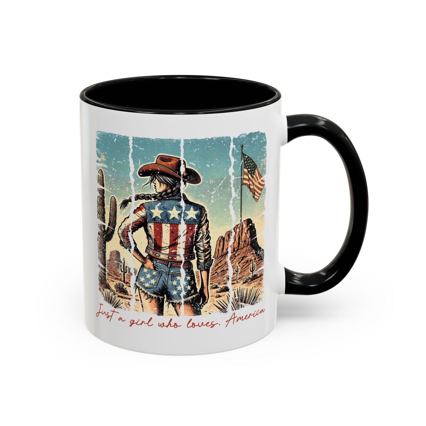 4th of July Mug - Just a Girl Who Loves America