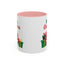 Christmas Mug - Merry Christmas Green & Red Text Santa Presents
