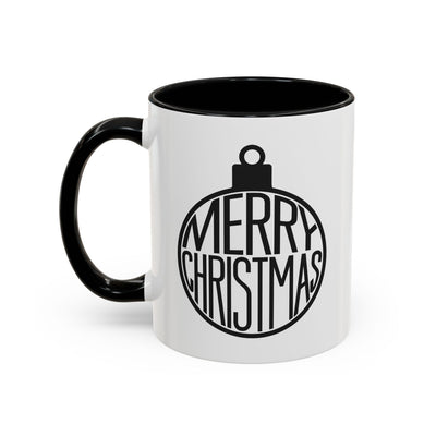 Christmas Mug - Merry Christmas Black Text Ornament