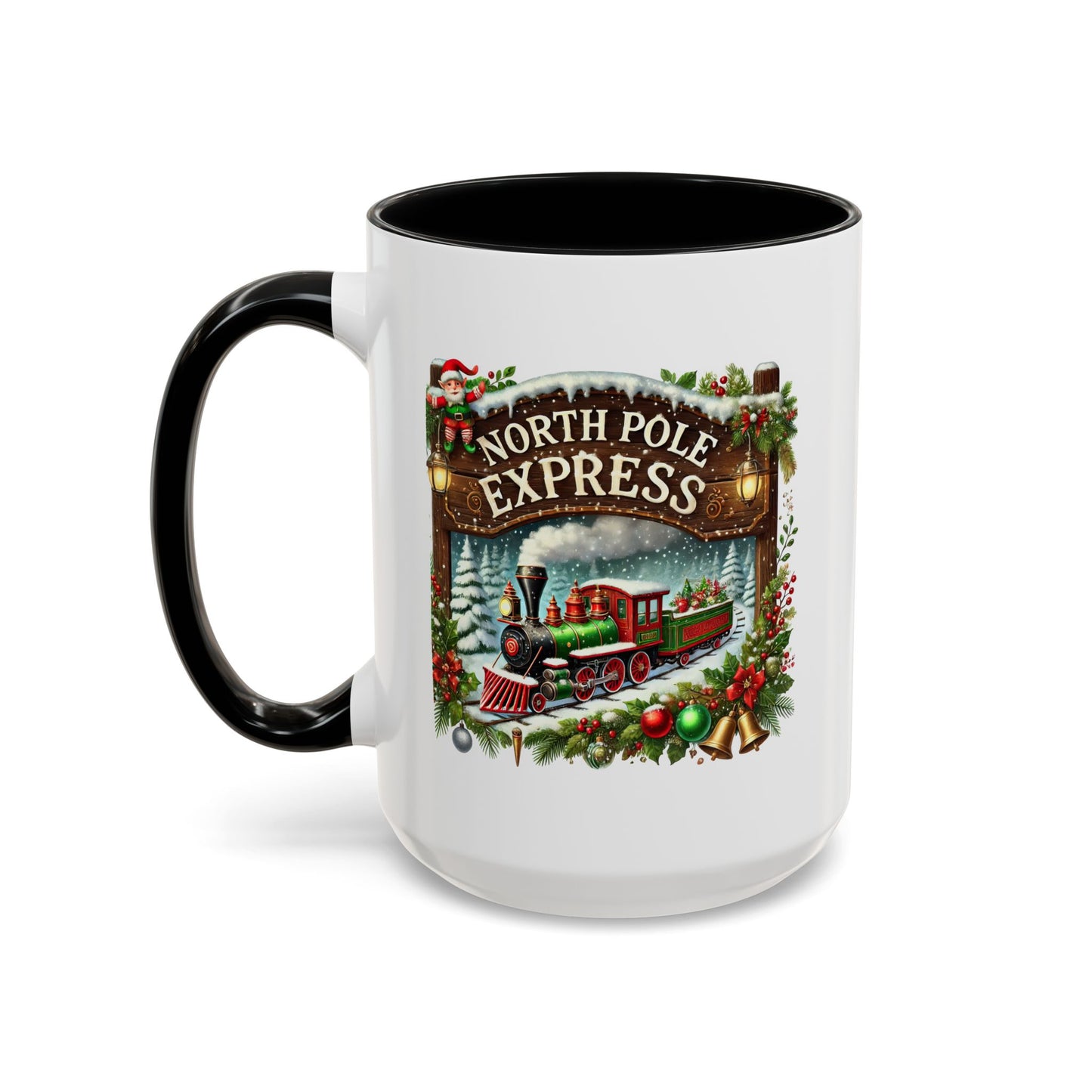 Christmas Mug - North Pole Express Steam Locomotive Ornaments