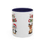 Christmas Mug - Red Green & Gold Text Reindeer Snowman Penguin