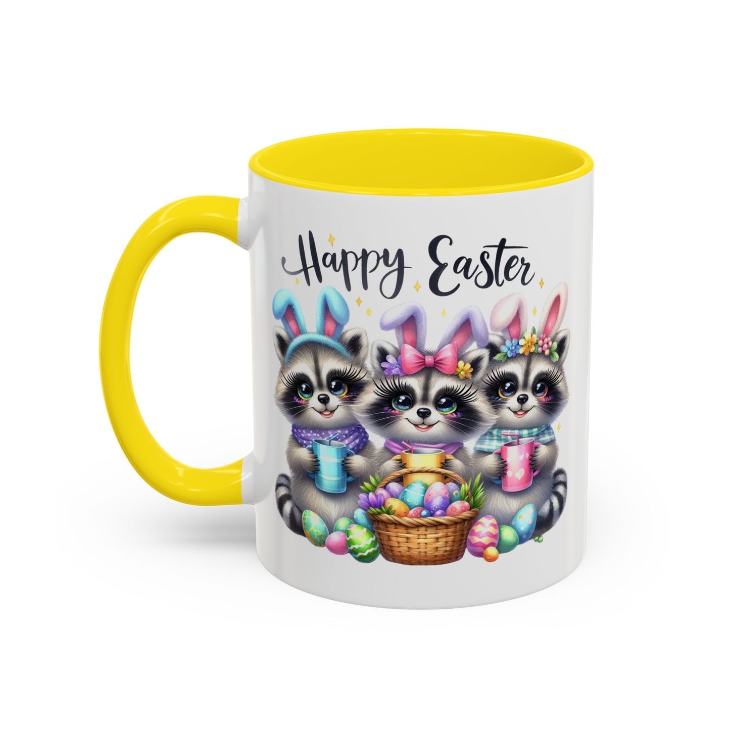 Easter Mug - Happy Easter Racoons