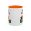 Christmas Mug - Merry Christmas Green & Red Text Santa Presents