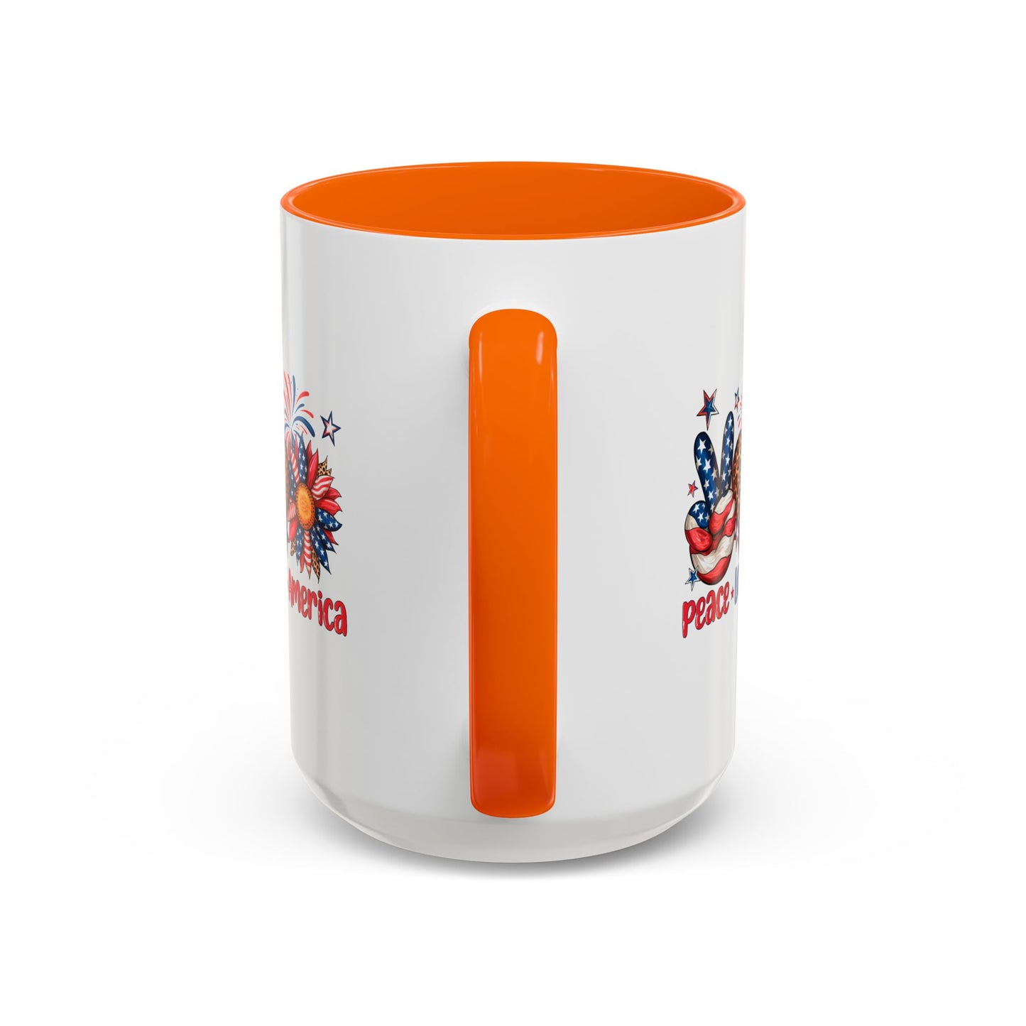 4th of July Mug - Peace Love America