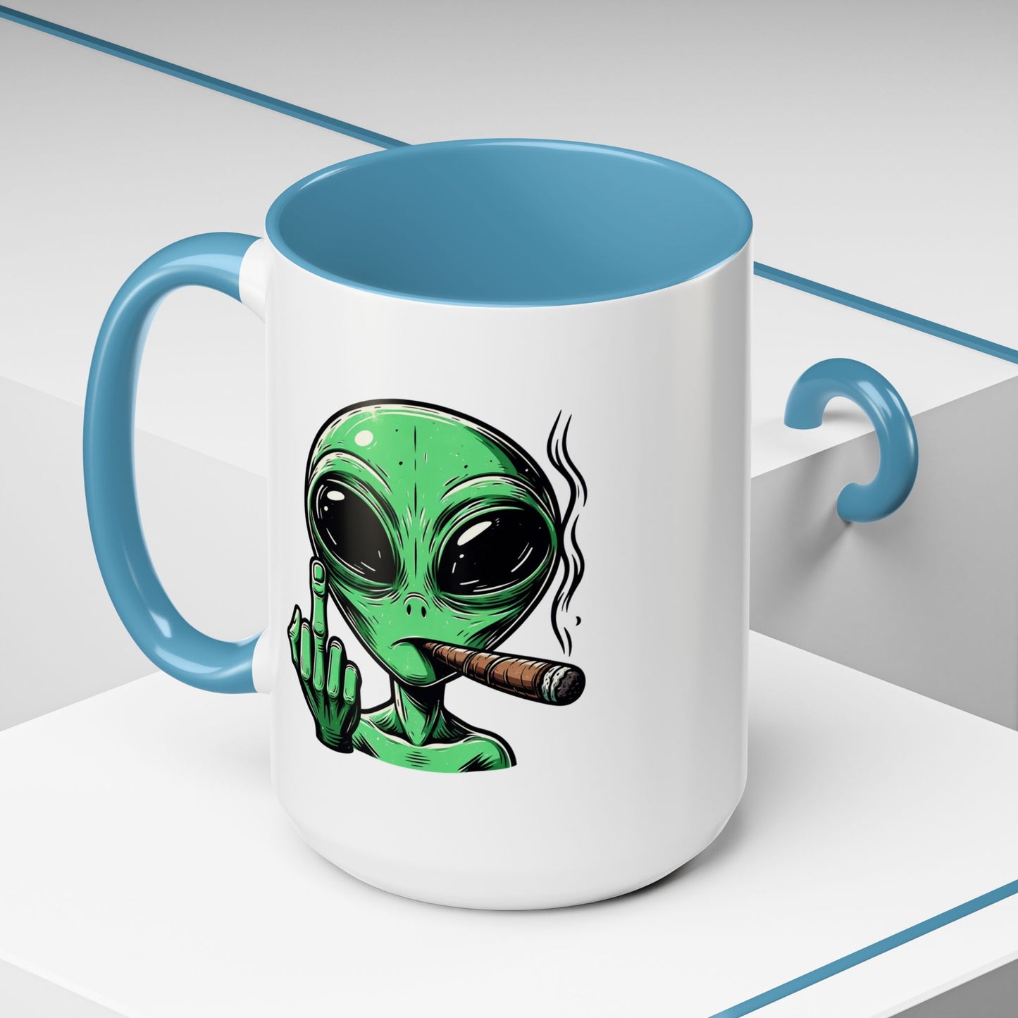 Adult Mug - Green Alien Fuck You Human