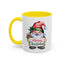 Christmas Mug - Merry Christmas Red & Green Text Gnome Present