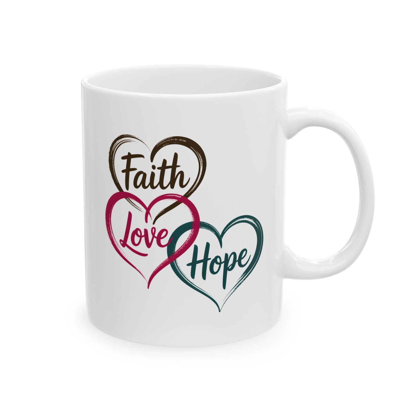 Religious Mug - Faith Love Hope