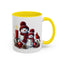 Christmas Mug - Burgundy Snowman Family
