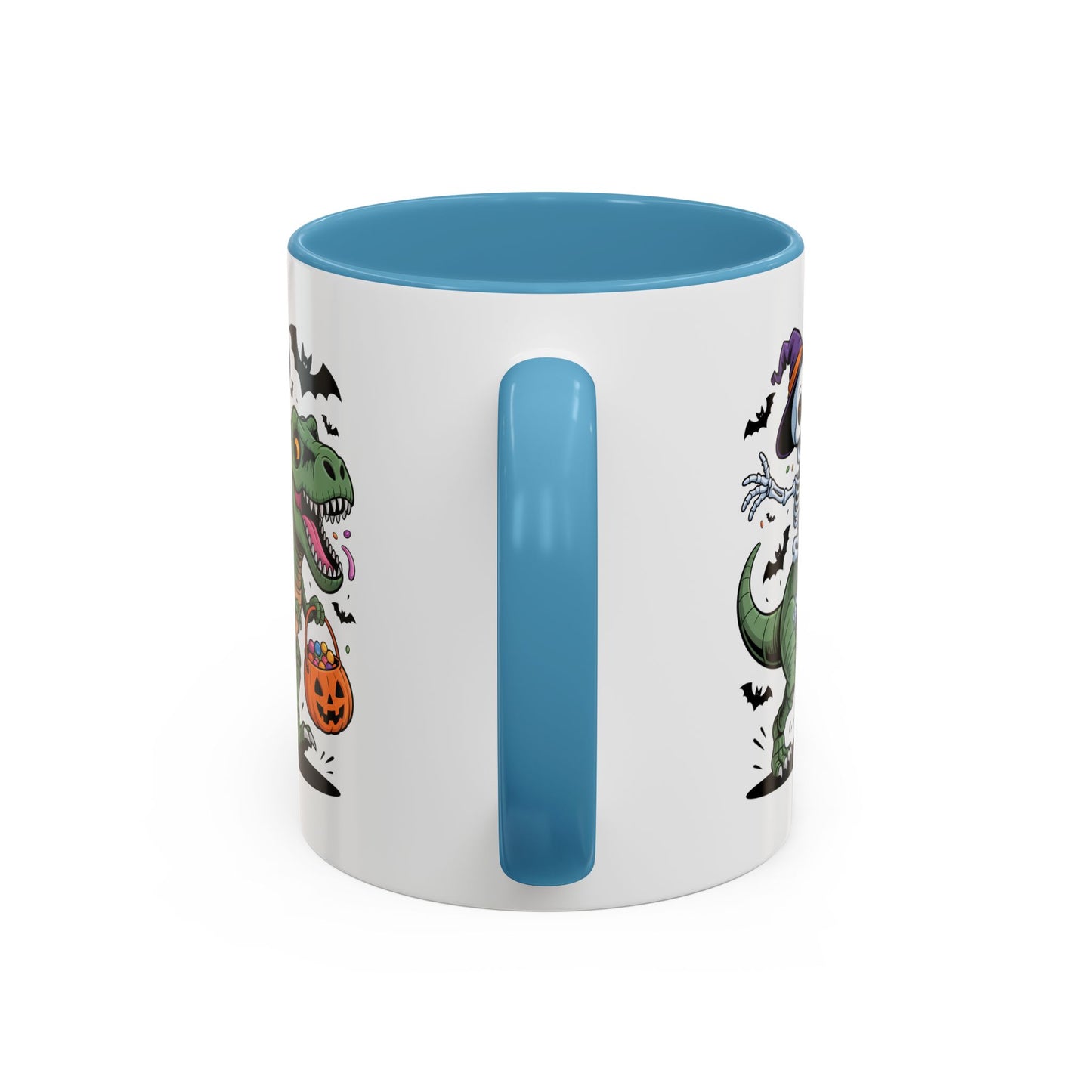 Halloween Mug - Skeleton Riding Dinosaur