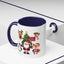 Christmas - Merry Christmas White Text Santa Reindeer Penguin Fox
