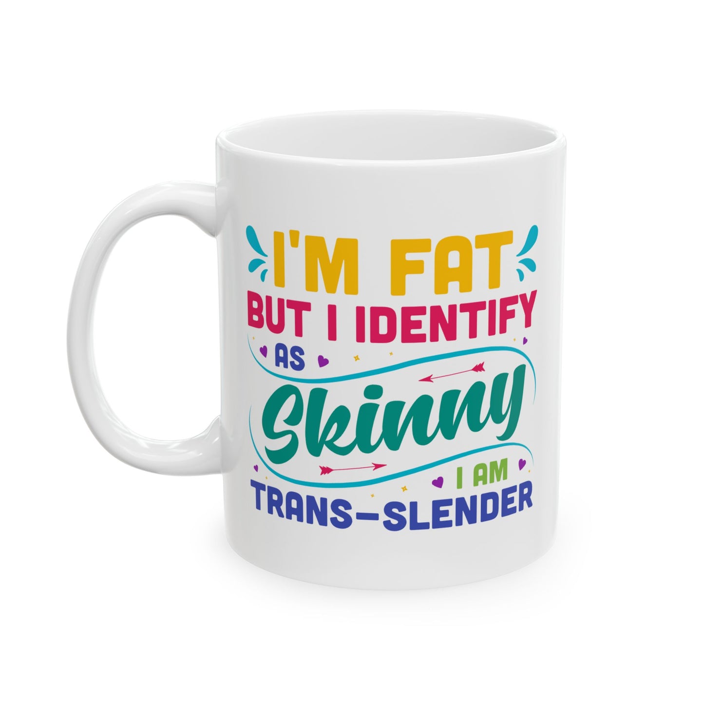 Humor Mug - I'm Fat But Identify as Skinny