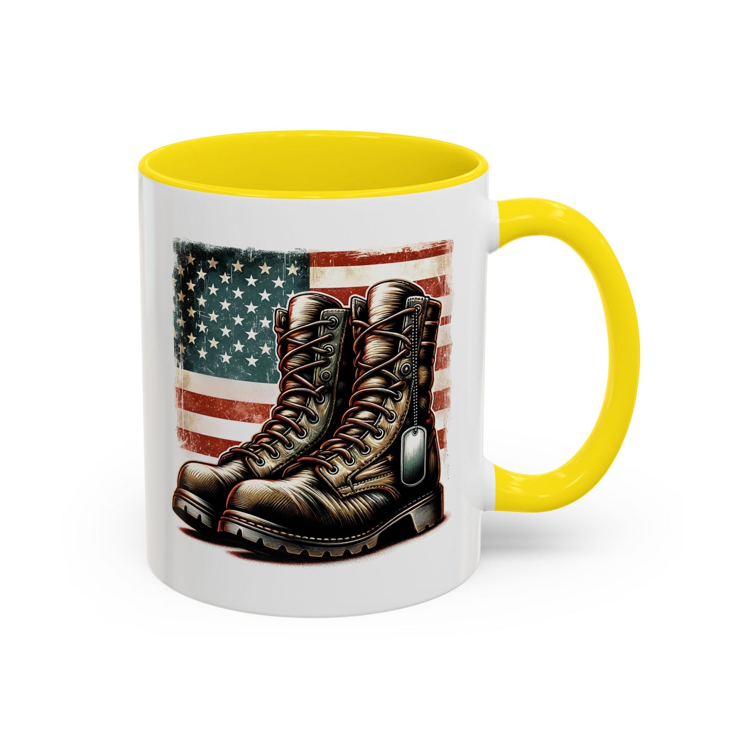 4th of July Mug - Fallen Soldier Boots Flag