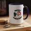 Christmas Mug - Merry Christmas Black Text Santa Tree