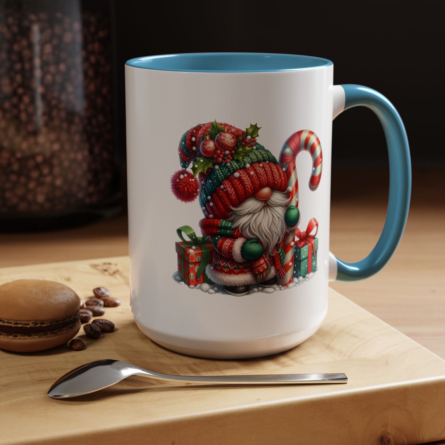 Christmas Mug - Gnome Candy Cane and Presents