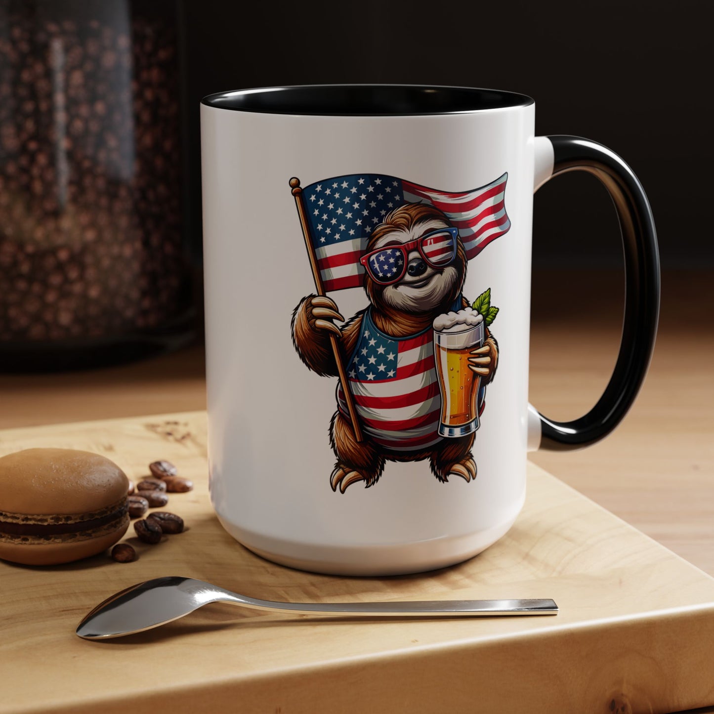 4th of July Mug - Merica Sloth