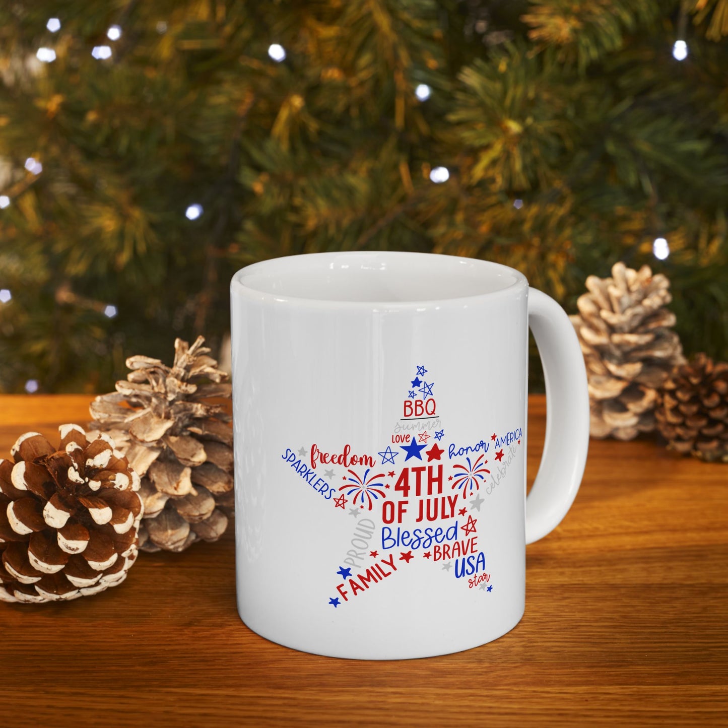 4th of July Mug - 4th of July Star Quotes
