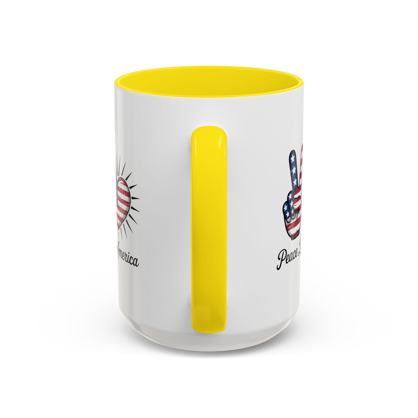 4th of July Mug - Peace Love America