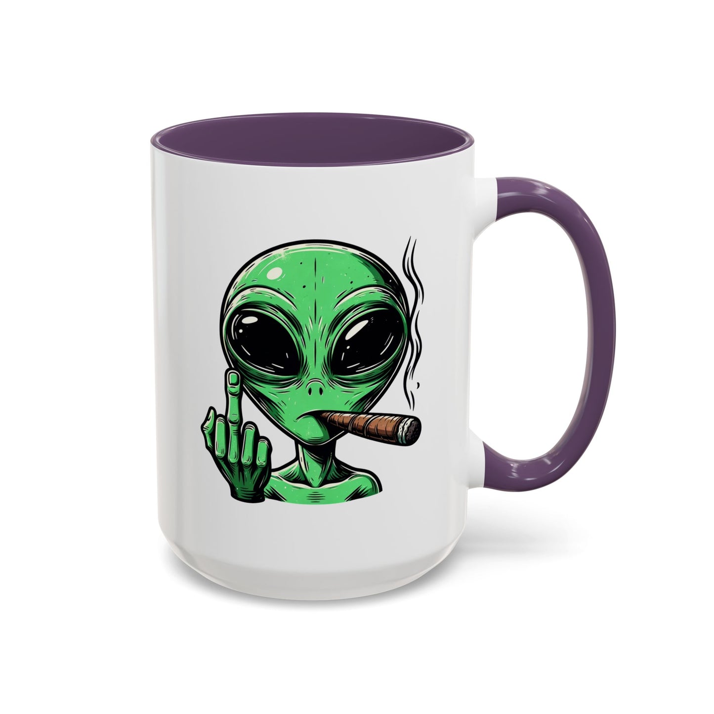 Adult Mug - Green Alien Fuck You Human