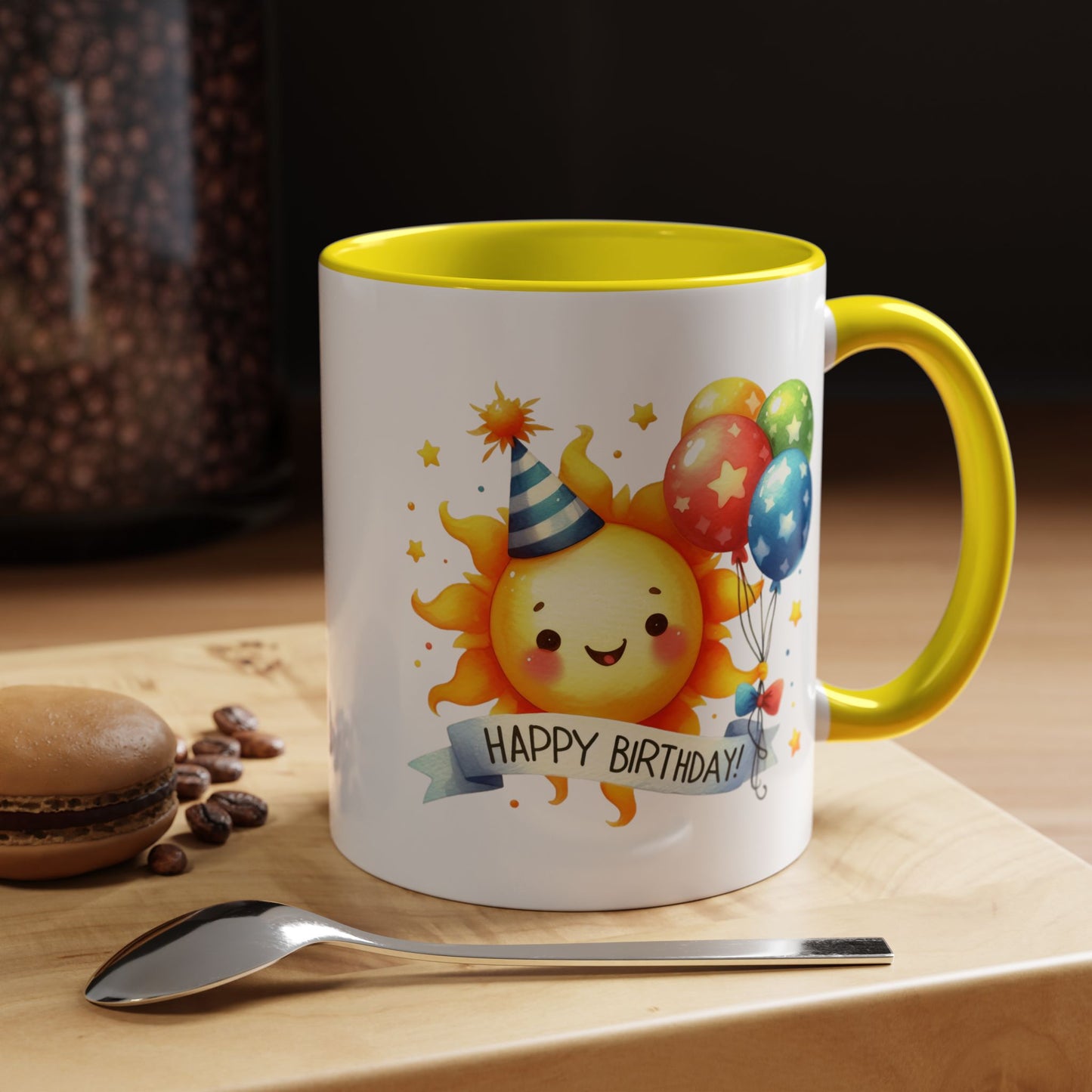 Birthday Mug - Happy Birthday Sun & Balloons