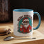 Christmas Mug - Merry Christmas Black & Red Text Cool Santa