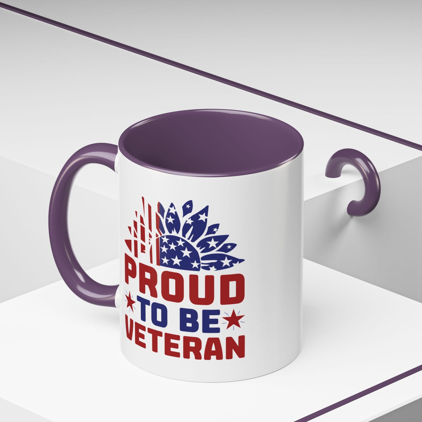 4th of July Mug - Proud to Be a Veteran Sunflower