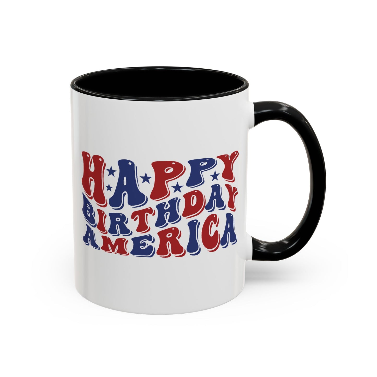 4th of July Mug - Happy Birthday America Retro