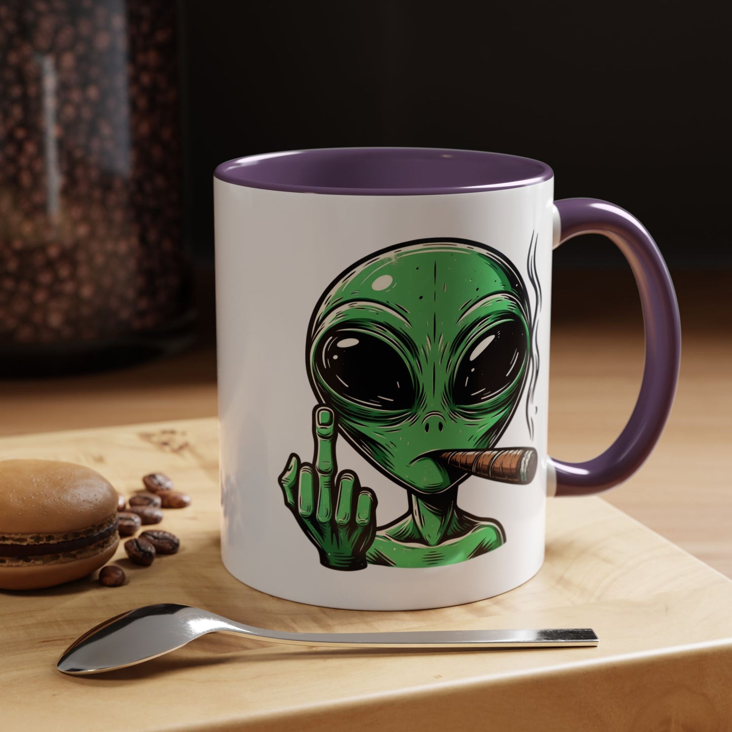 Adult Mug - Green Alien Fuck You Human