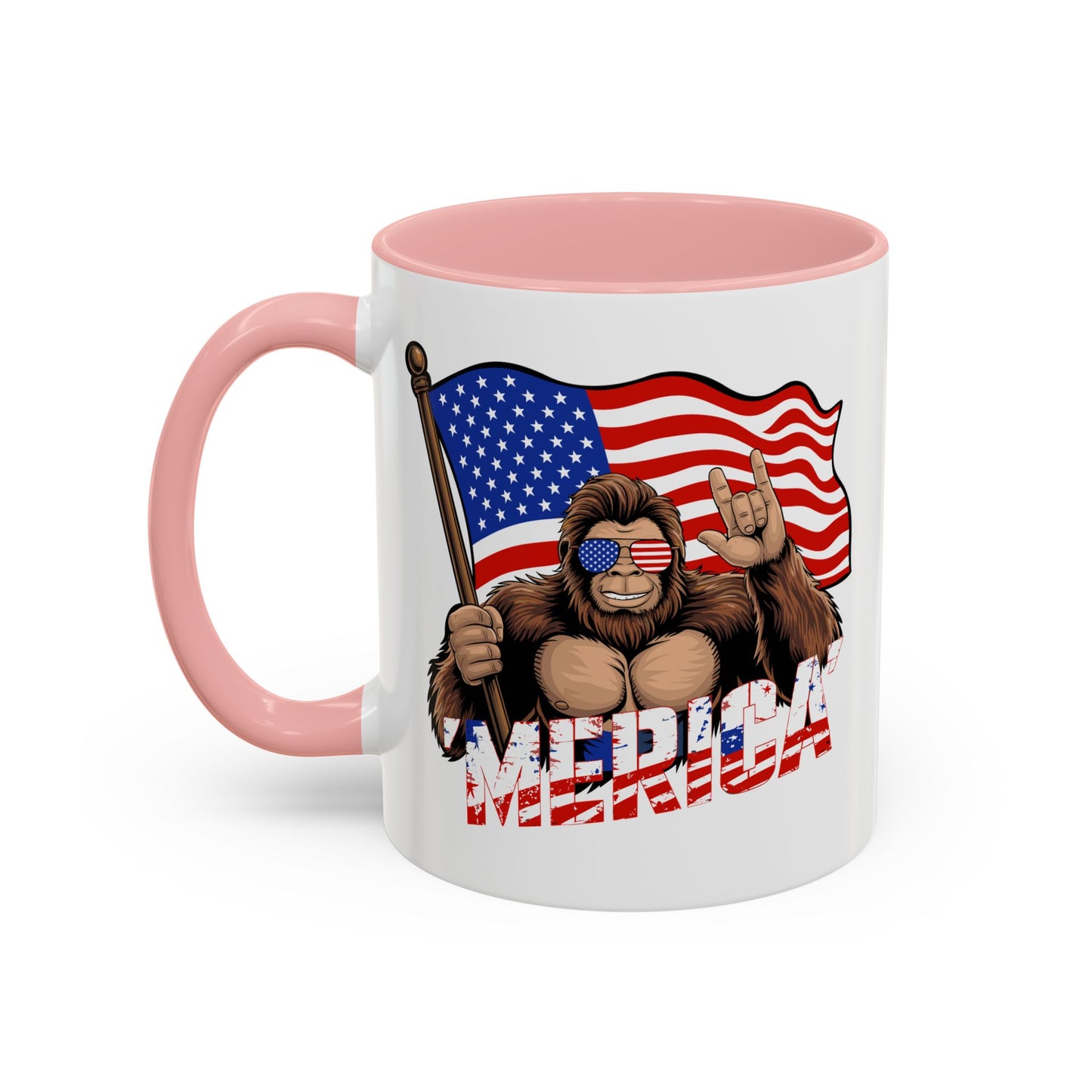 4th of July Mug - Bigfoot USA Flag