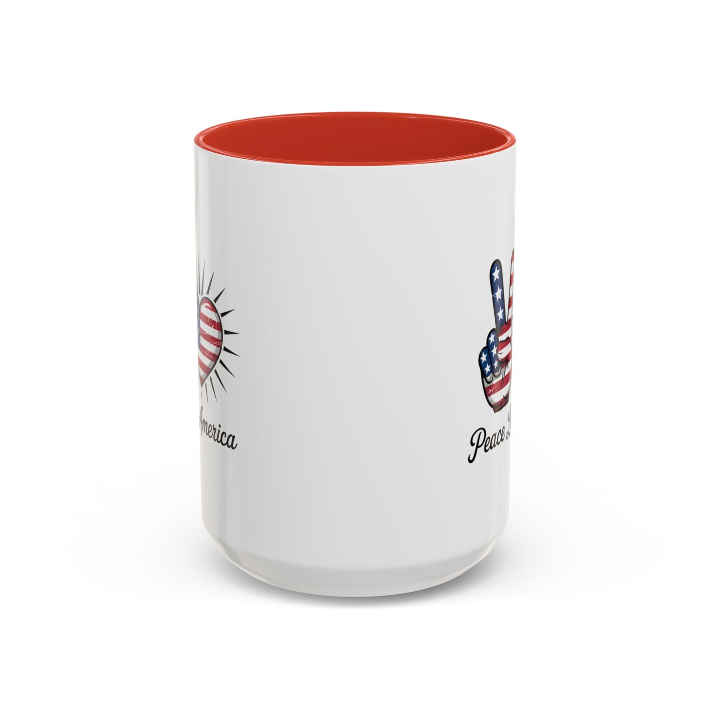 4th of July Mug - Peace Love America