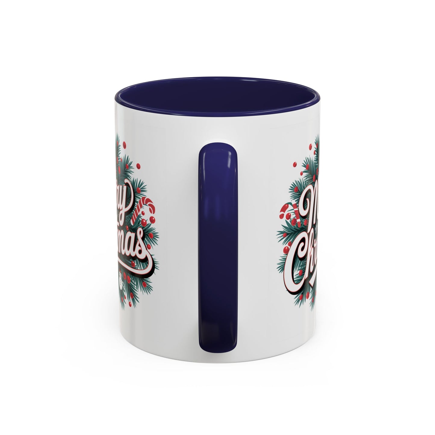 Christmas Mug - Merry Christmas White & Red Embossed Text