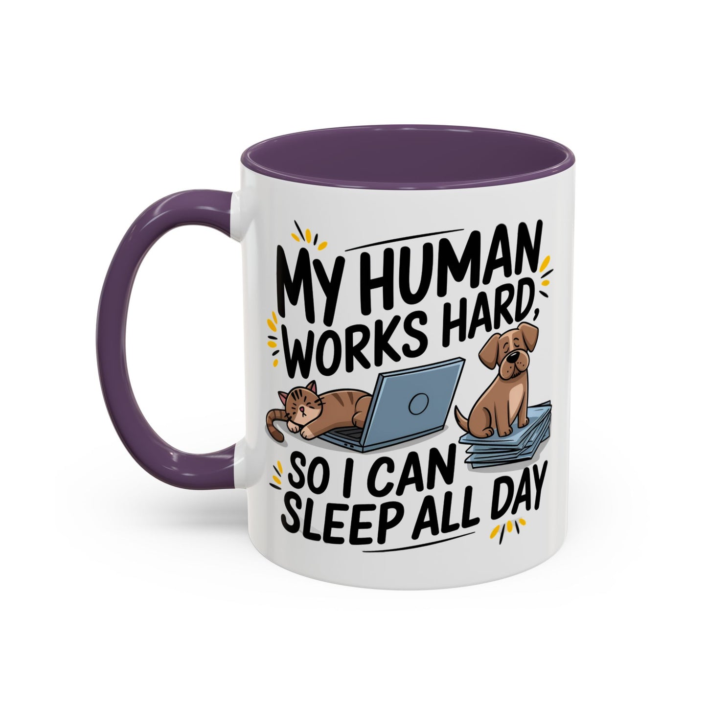 Animal Mug - My Human Works Hard