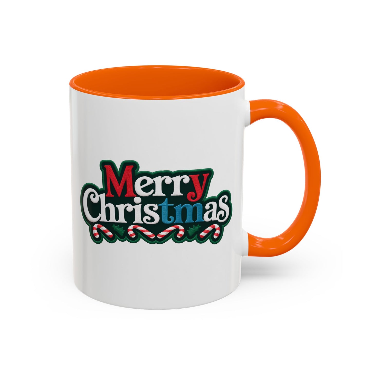 Christmas Mug - Merry Christmas White Red & Blue Text