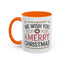 Christmas Mug - We Wish You a Merry Christmas Blue Green & Red Text