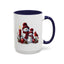 Christmas Mug - Burgundy Snowman Family