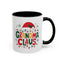 Christmas Mug - Grandma Claus Green Yellow & Red Text Hat Lights Stars