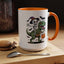 Halloween Mug - Skeleton Riding Dinosaur
