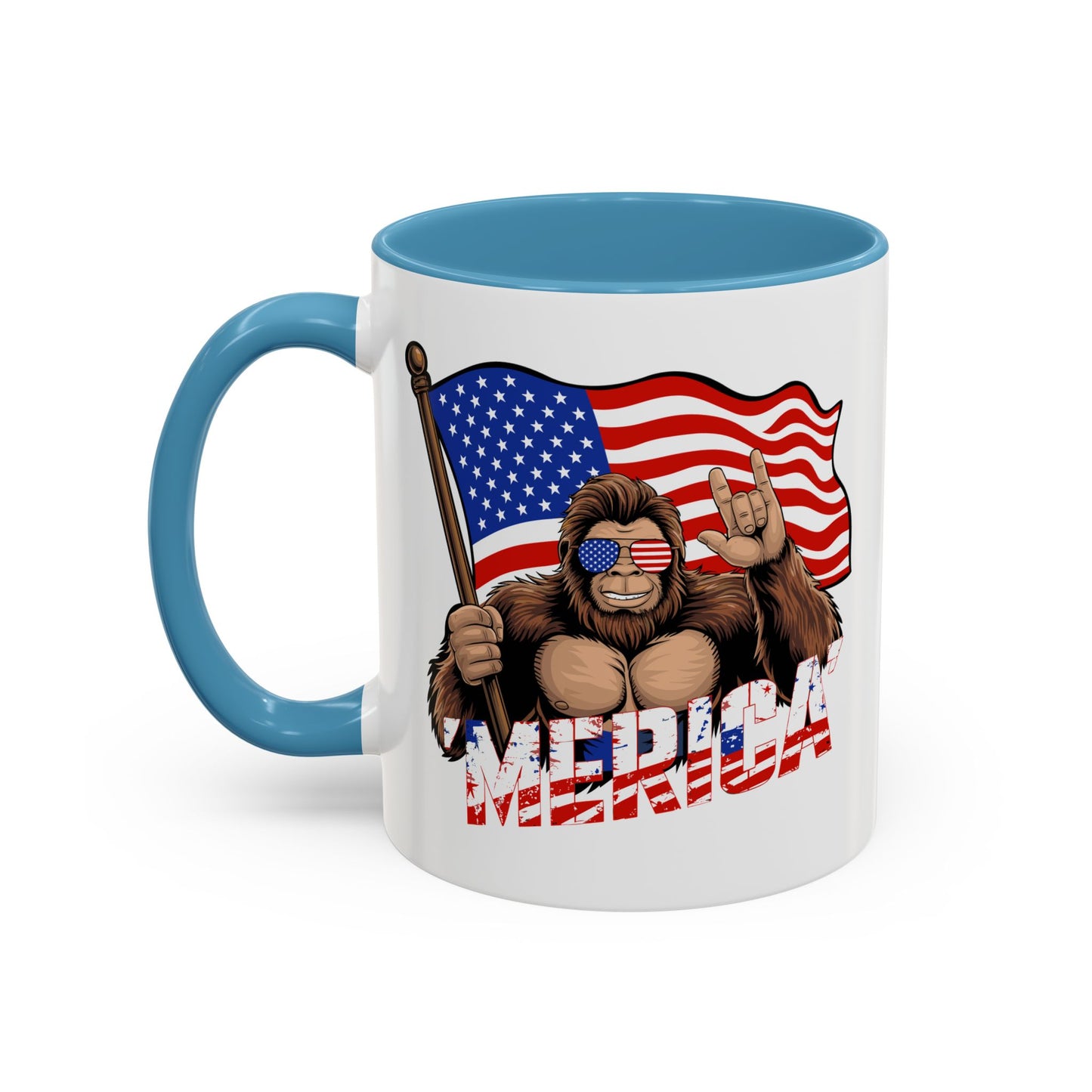 4th of July Mug - Bigfoot USA Flag