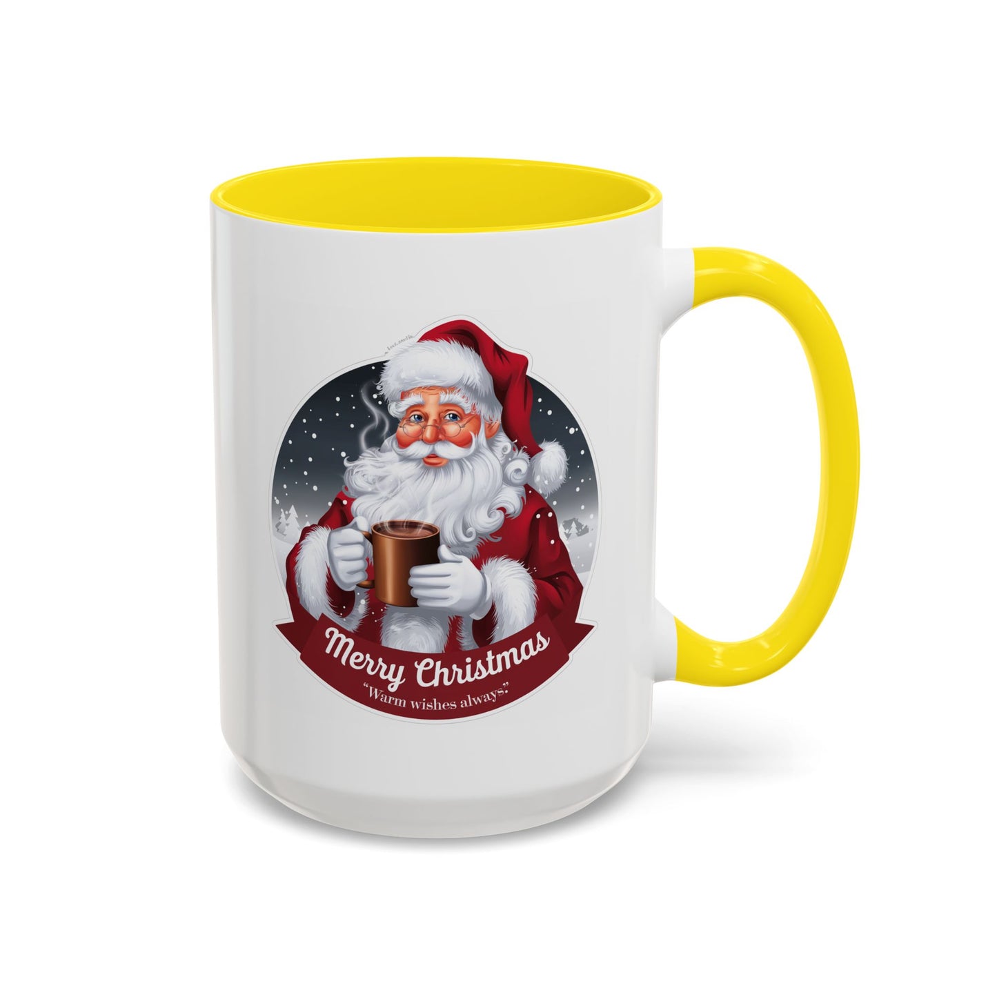 Christmas Mug - Merry Christmas Warm Wishes Always Santa