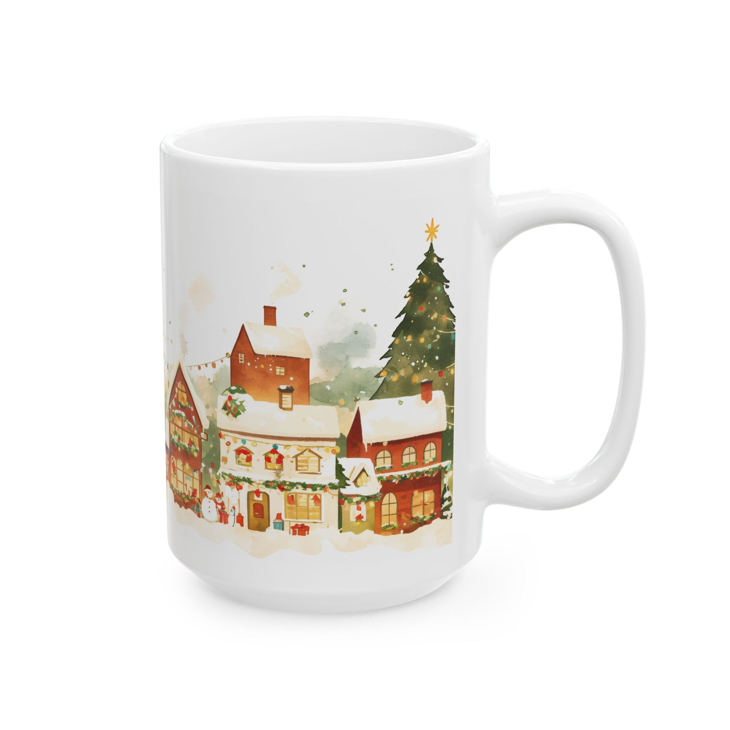 Christmas Mug - Snowy Village Wrap