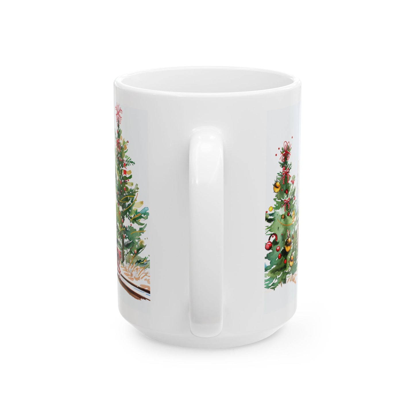 Christmas Mug - Snowy Landscape Train Wrap 2