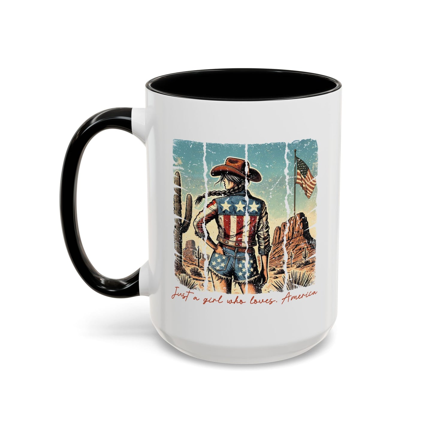 4th of July Mug - Just a Girl Who Loves America