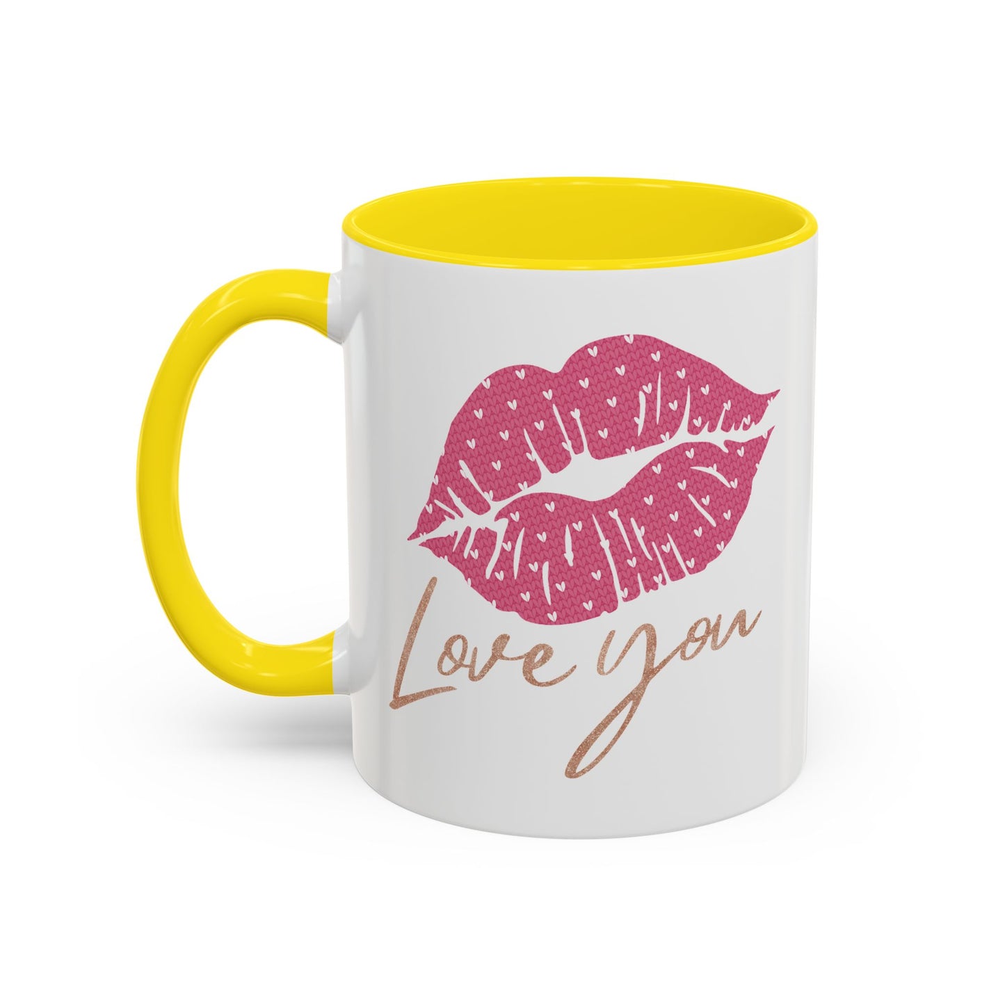 Valentine's Day Mug - Love You Lips Kiss