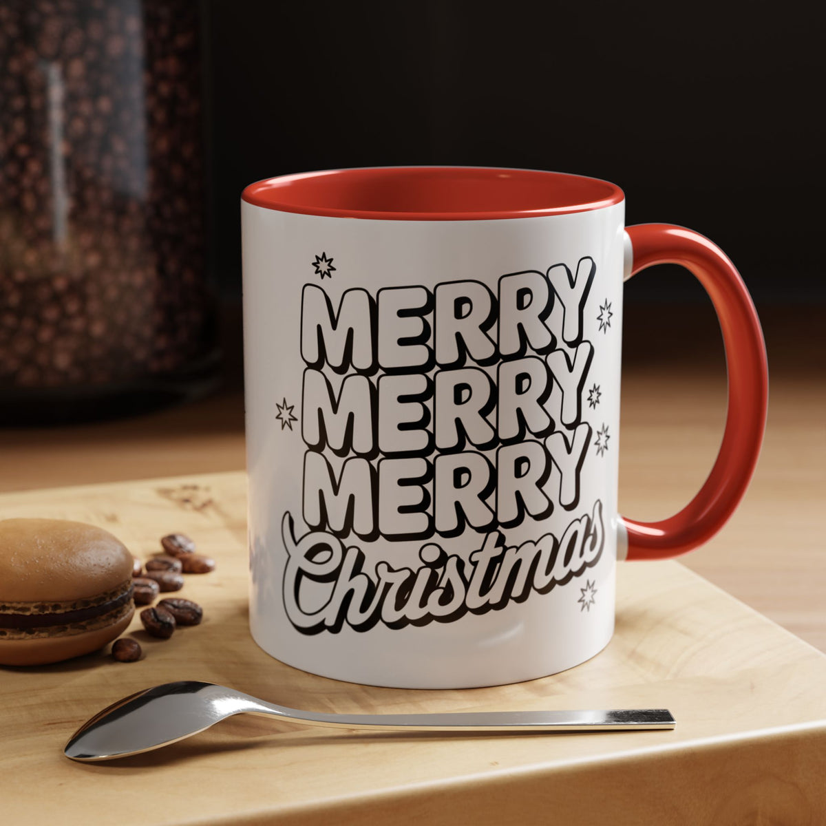 Christmas - Merry Christmas Black & White Embossed Text